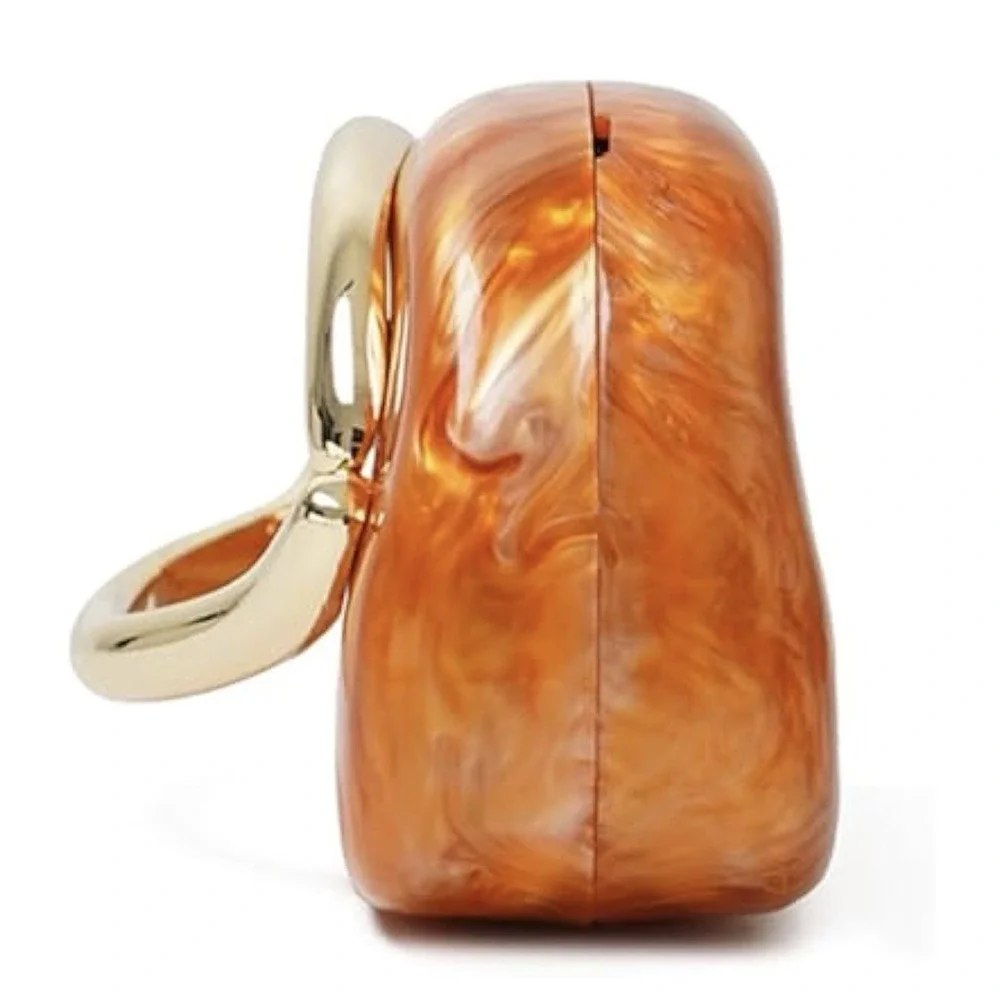 Acrylic Clutch Purse for Women Classic round Acrylic Evening Handbag Vintage Met